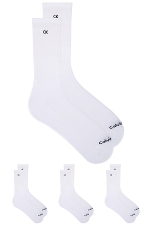 6 Pack Basic Cushion Crew Socks Calvin Klein