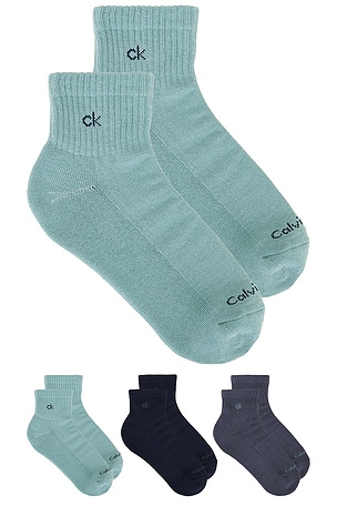 6 Pack Basic Cushion Quarter Socks Calvin Klein