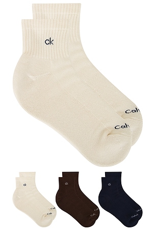 6 Pack Basic Cushion Quarter Socks Calvin Klein