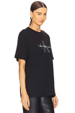 Calvin Klein Short Sleeve Hero Monologo Tee in Black