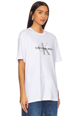 Calvin Klein Short Sleeve Hero Monologo Tee in White