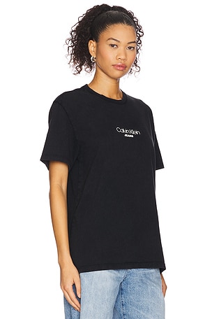 Calvin Klein Acid Wash 20S Cotton Tee in Black
