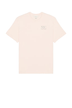 Calvin Klein Embroidered Nyc Back Crewneck Tee in Blush