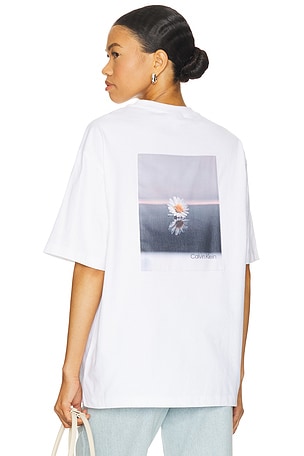 Flower Applique Relaxed Crewneck Tee Calvin Klein