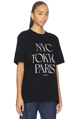 Calvin Klein Flagship City Tee in Black. Size XL/1X. Also