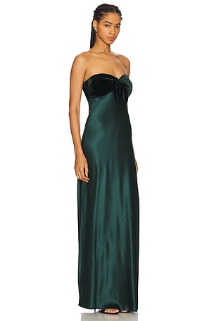 CAMI NYC Lavinia Gown in Dark Green