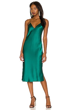 slim fit dress slacks Alexander Wang Poison Ivy Ruched Cami Slip Dress – Blogger Armoire