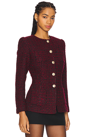 CAMI NYC Wrenley Metallic Jacket in Burgundy