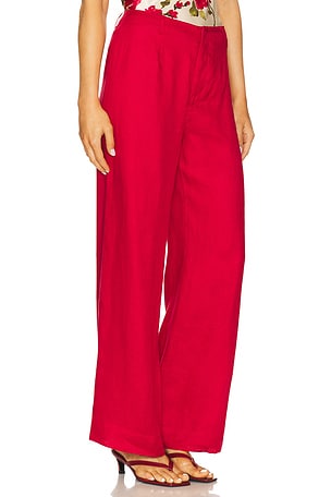 CAMI NYC Iracemi High Rise Pant in Red