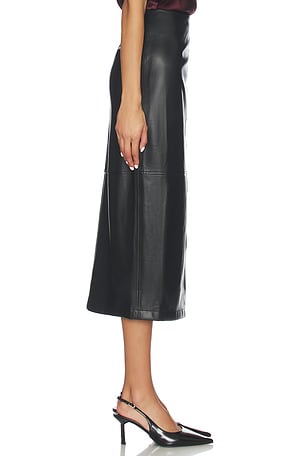 CAMI NYC Lorena Vegan Leather Skirt in Black