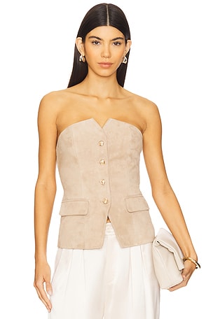 Zamora Suede Corset CAMI NYC