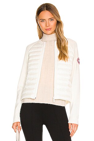 Canada Goose Hybridge Knitted Packable Jacket in Cottongrass | REVOLVE