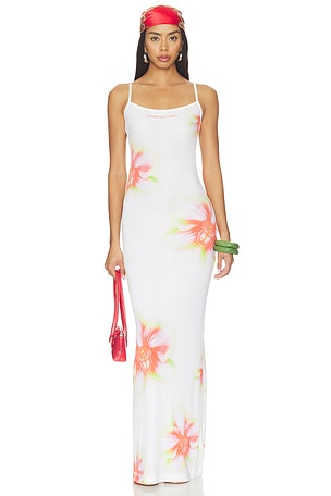 VESTIDO DE TELA ACANALADA PRINTED Casablanca