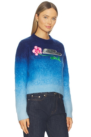 Casablanca Gradient Orchid Sweater in Blue