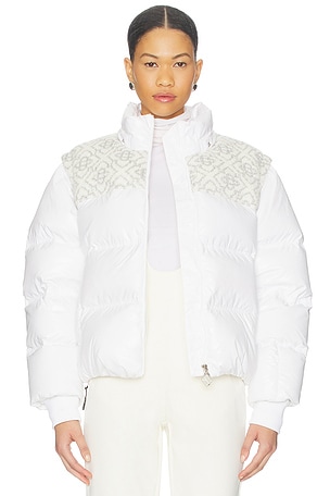 Casablanca Puffer With Removable Sleeves in White. Size XS. Also