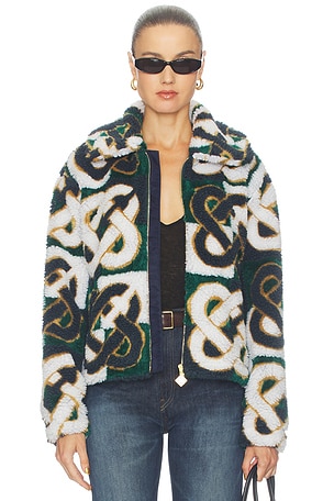 Casablanca Fleece Jacket in Casablanca Monogram. Size S. Also