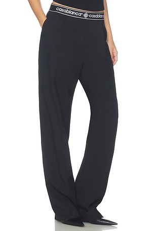Casablanca Wool Tailored Trouser in Black