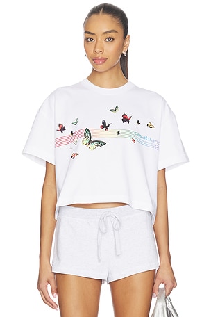 Butterfly Boxy Cropped T-shirt Casablanca