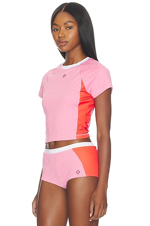 Casablanca Monogram Rash Top in Pink