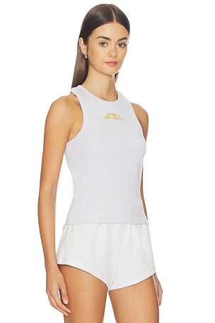 Casablanca Ribbed Tank Top in Grey