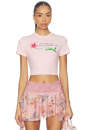 Orchid Logo Cropped Baby Tee Casablanca