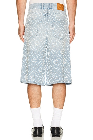 Casablanca Pearl Denim Shorts in Blue