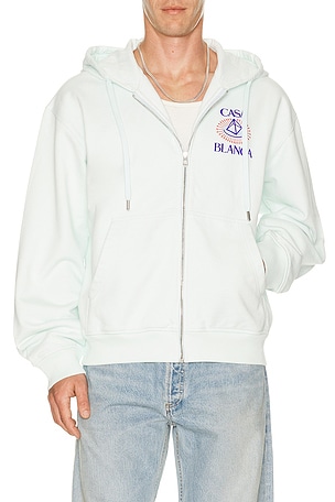 Celestial Pyramid Flock Printed Classic Zip Up Hoodie Casablanca