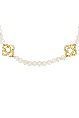 Medium Pearl Logo Necklace Casablanca