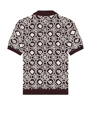 Casablanca Monogram Polo in Burgundy