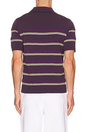 Casablanca Stripe Polo Shirt in Purple