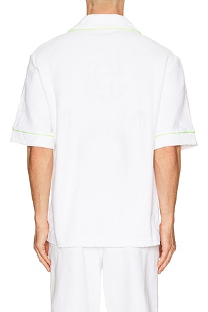 Casablanca Towelling Monogram Shirt in White