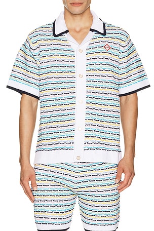 Tuck Stitch Short Sleeve Shirt Casablanca