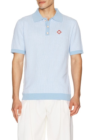 Pinstripe Polo Shirt Casablanca