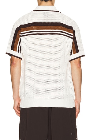 Casablanca Crochet Short Sleeve Shirt in White. Size M. Also