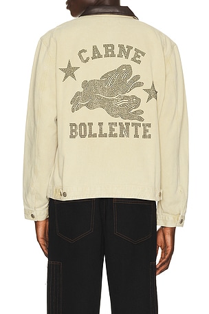 Carne Bollente Moto Rabbit Rides Again Jacket in Brown. Size S. Also