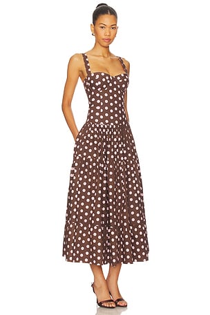 Cara Cara Santiago Midi Dress in Brown
