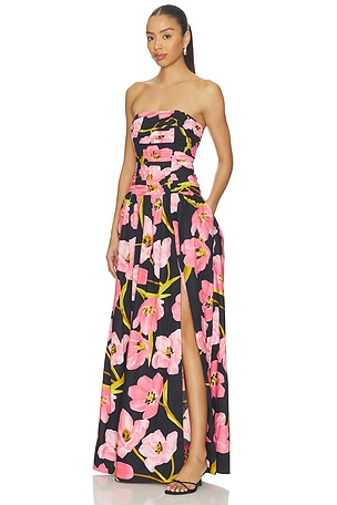 Cara Cara Montreal Gown in Black,Pink