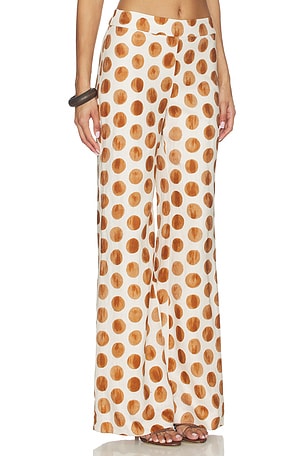 Cara Cara Sunflower Pant in Cream,Cognac