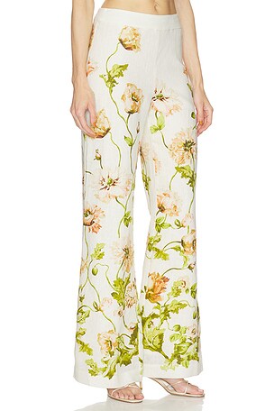 Cara Cara Sunflower Pant in Ivory,Green