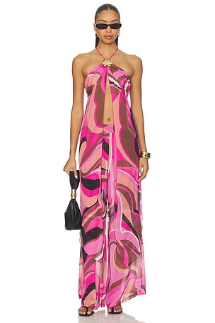 TOP DRAPEADO CORAL LOBSTER CIN CIN