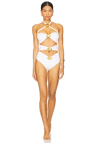 Diamond Orchid Cut Out One Piece Swimsuit CIN CIN