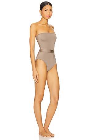 Cin Cin Scorpio Classic One Piece Swimsuit in Taupe