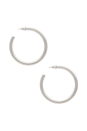 Casa Clara Annie Hoops in Metallic Silver