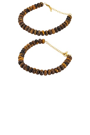 Casa Clara Ash Bracelet Set in Brown