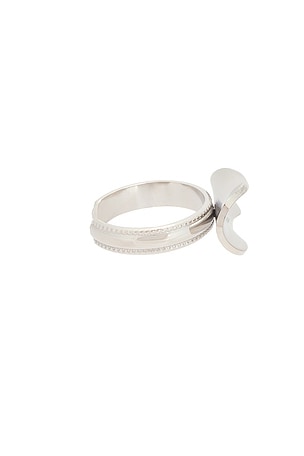 Casa Clara Anya Assymetric Ring in Metallic Silver