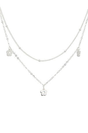 Casa clara collar lennox en color plateado metálico