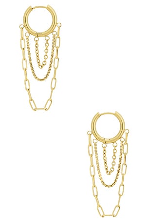 Casa Clara Emilia Statement Earrings in Metallic Gold