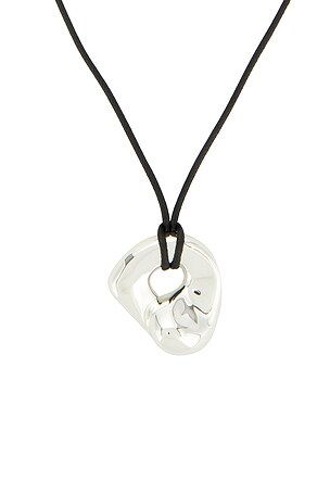 Casa Clara Lina Pendant Necklace in Black,Metallic Silver,