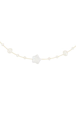 Casa clara collar de cuentas suki en color blanco