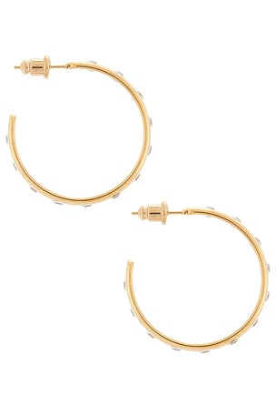 Casa Clara Nora Mae Hoop Earrings in Metallic Gold